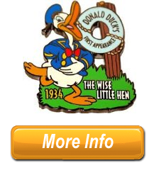 RealWorld Donald Duck First Appearance the Wise Little Hen 49 Countdown to the Millennium 2000 Disney Store Pin
